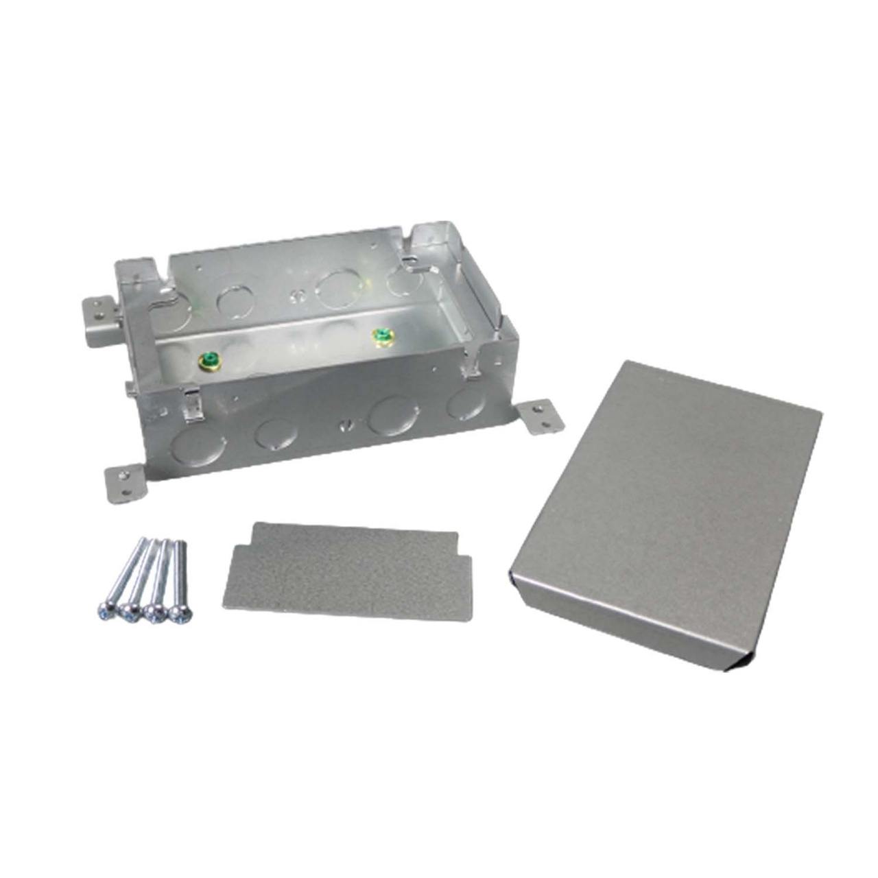 Image of 2G STL SHAL FLOOR BOX STEEL SHALLOW