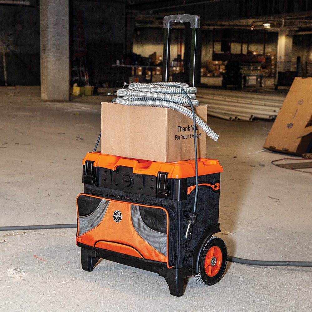 Alternate image of TRADESMAN PRO TOOL MASTE R ROLLING TOOL BAG in use.